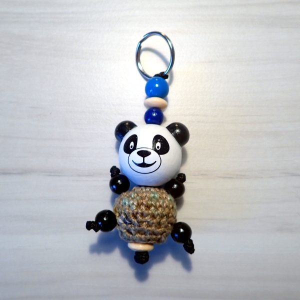Schlüsselanhänger Panda mit Bäuchlein
